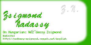zsigmond nadassy business card